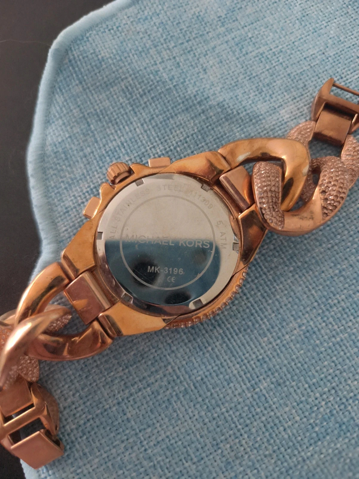 Relógio Michael Kors rosa com cristais – photo 3